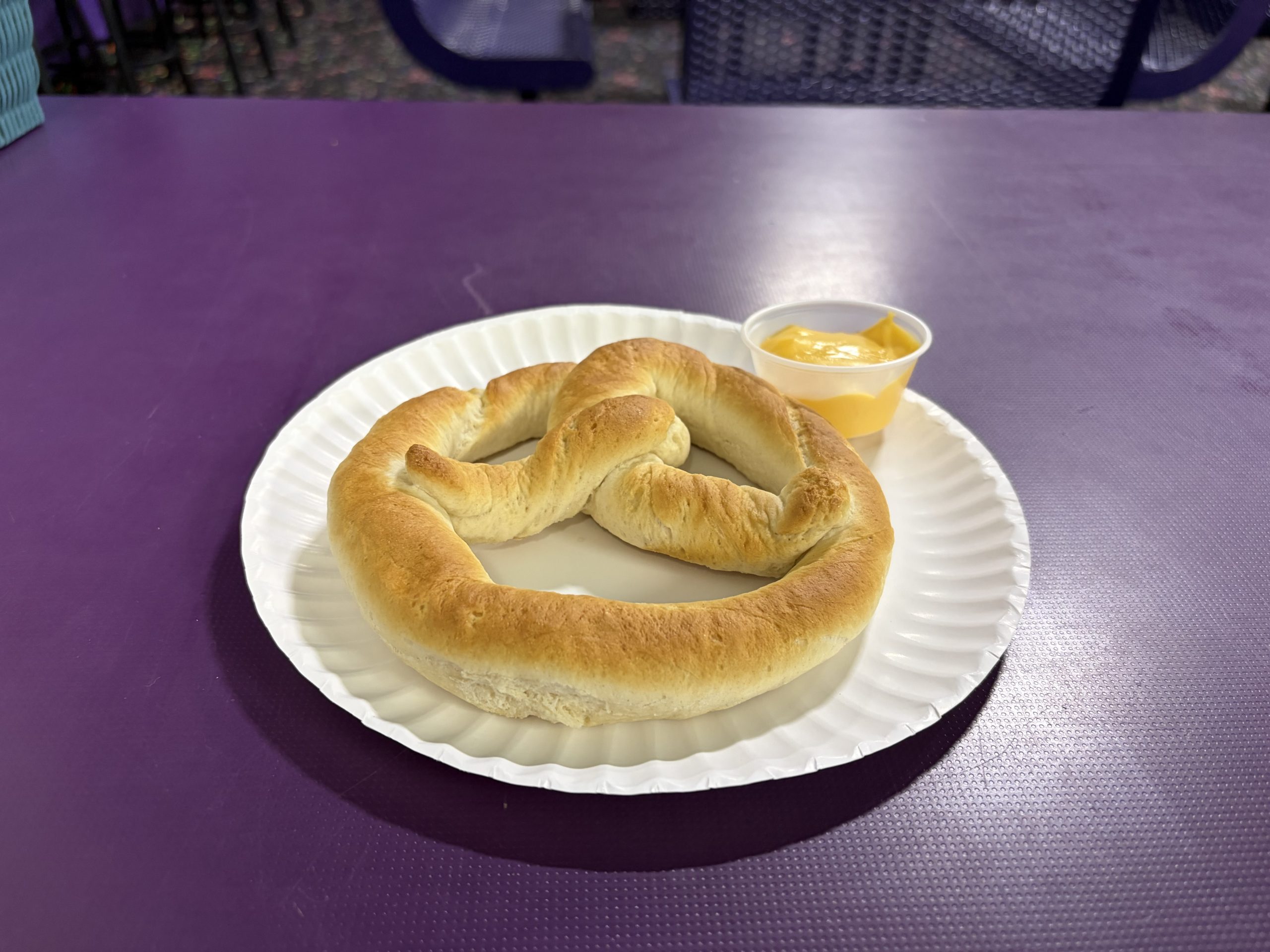 Pretzel with cheese $5.00